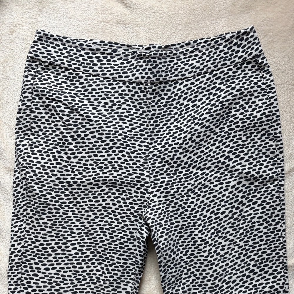 Who What Wear Black and Cream Animal Print Pants
